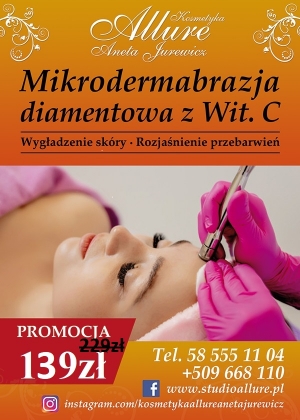 Mikrodermabrazja diamentowa z wit. C