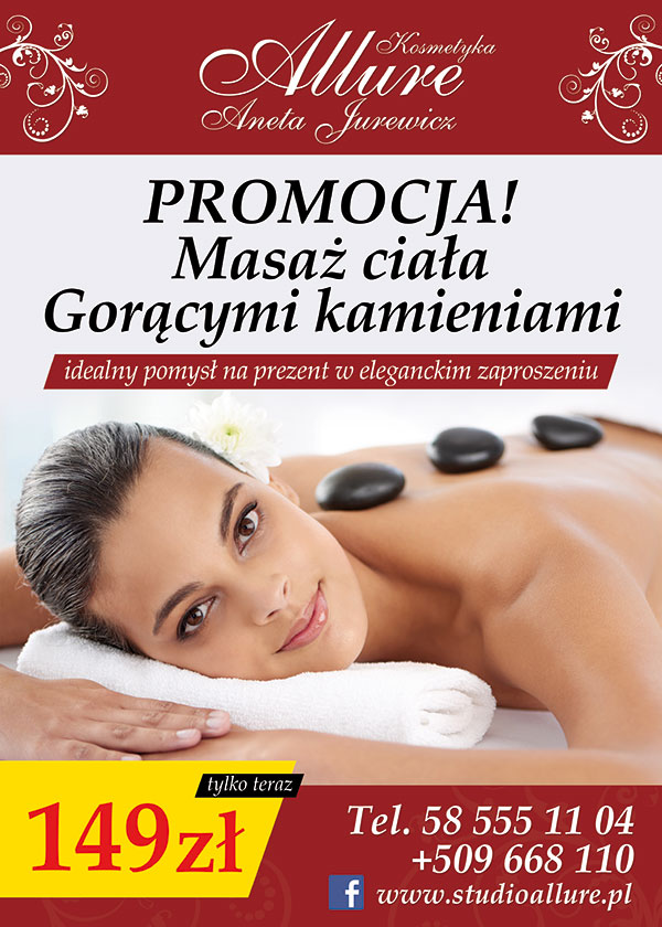 Masaż gorącymi kamieniami w promocji